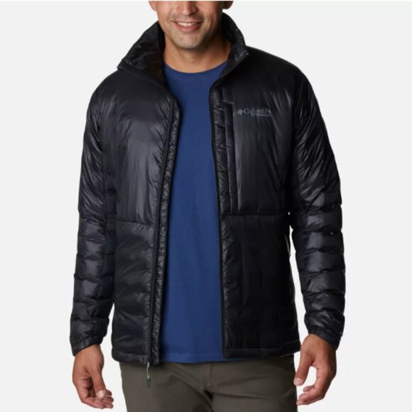 Columbia Titan Pass Double Wall Insulated Hybrid Jacket Black Size Large NWT - Picture 1 of 7